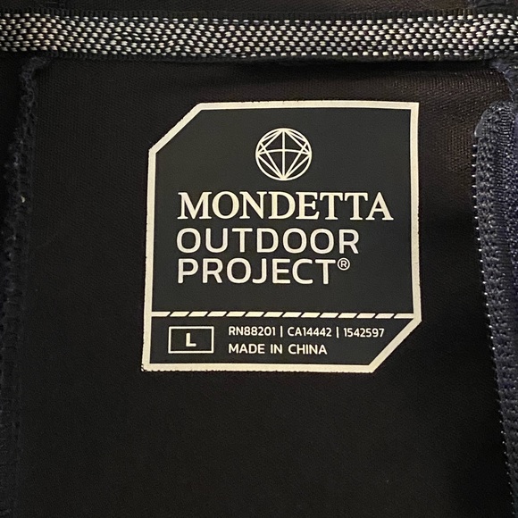 Mondetta Outdoor Project jacket/hoodie Navy Large - Picture 2 of 3